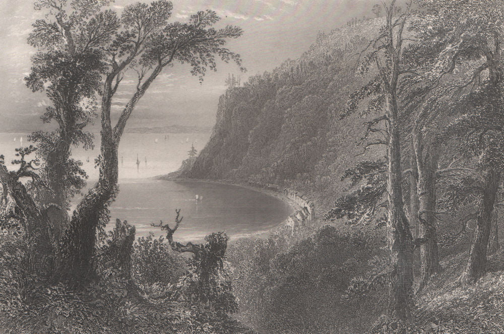 CANADA. Wolfe's Cove (Anse au Foulon), Quebec City. BARTLETT 1842 old print